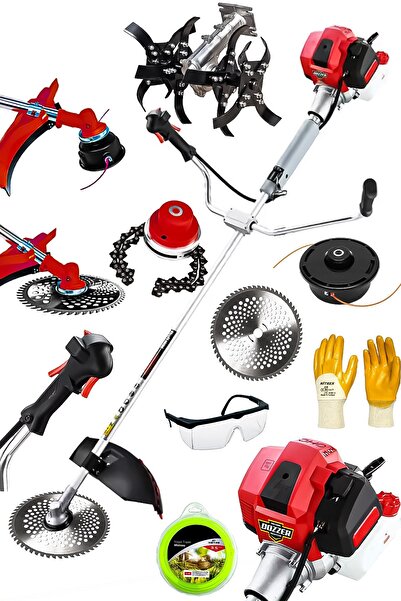 DOZZER Alman 14 Hp Profesyonel Yan Tipi Benzinli Tırpan Ot Çalı Çim Biçme Mak...