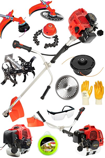 DOZZER Alman 2.1 Hp Tam Prof. Yan Tipi Benzinli Tırpan Ot Çalı Çim Biçme Maki...