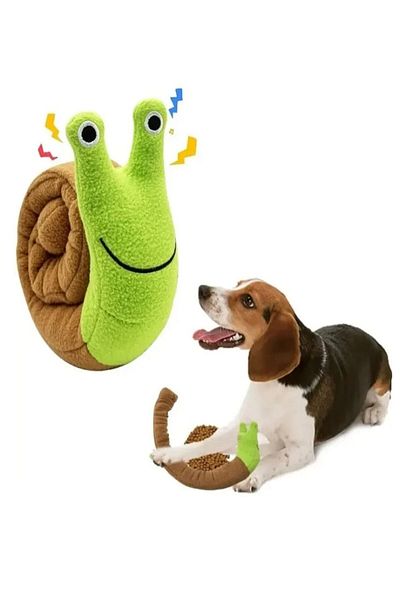 TİNEKE Plush Dog Sound Toy - Snail, Food Storage and Chewing, 1 Piece