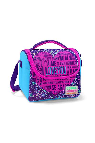 Yaygan Coral High Kids Purple Heart Patterned Thermo Lunchbox 11740