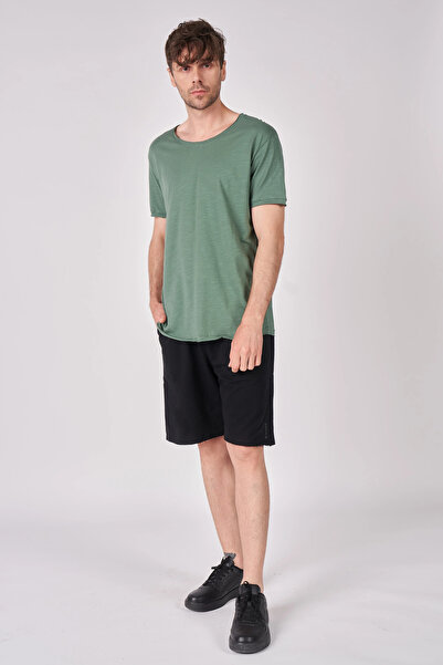 defys Мъжка тениска с къс ръкав и деколте тип „лодка“ от 100% памук