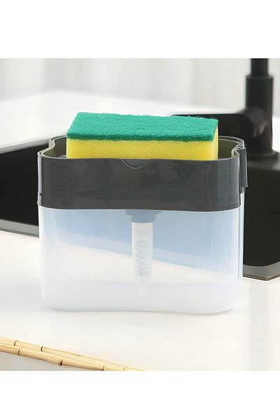 Modo Di Bellezza Sponge Holder with Detergent Tank and Pump and Tank Dish Sponge