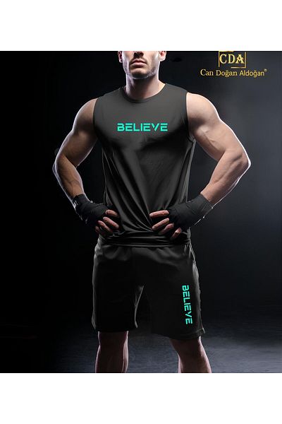 CDA BLACK SPORTSMAN ATHLETE SUIT BELIEVE