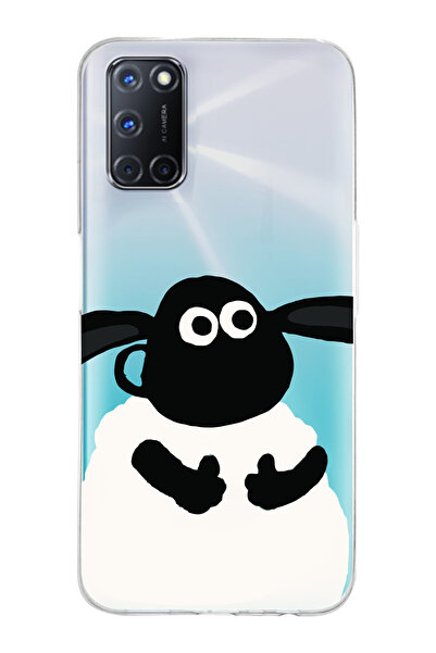 Magic Ring Oppo A52/A72/A92 Uyumlu Koyun Tasarımlı Şeffaf Telefon Kılıfı