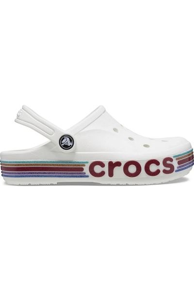 Crocs BAYABAND RAINBOW GLITTER CLG K SILVERY GIRL'S SLIPPERS209731209731-100