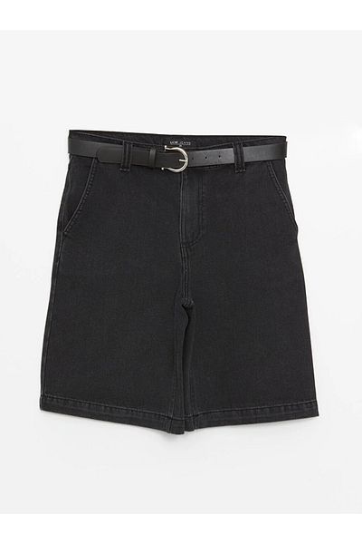 LC Waikiki Γυναικείο τζιν σορτς LCW Jeans με ζώνη μέσης