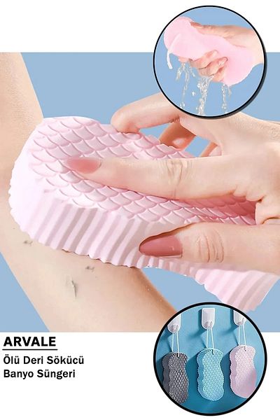 ASPARTAM 2 PCS Dead Skin Cleaner Magic Bath Loofah Exfoliating Cloth Body Shower Sponge Massage