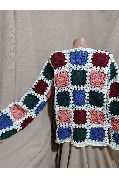 lupi Granny Square Motif Cardigan