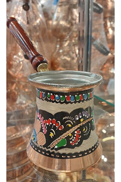 Bakır Center وعاء قهوة نحاسي سعة 9 أكواب، وعاء قهوة مطرز يدويًا بحجم عائلي، و...