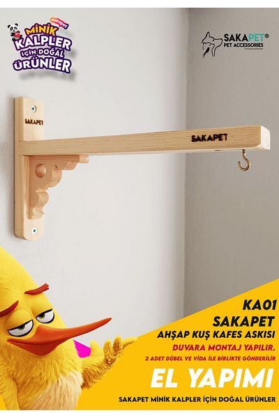 SAKAPET Decorative Wooden - Bird Cage Hanger