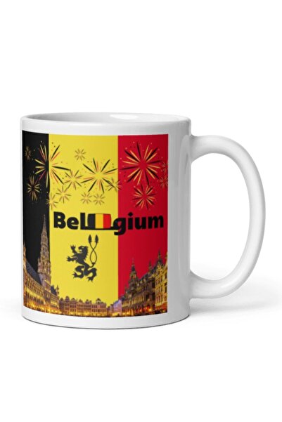 Dünyadan Hediyeler 2 Pieces of Belgium Mug - Travel Souvenir Belgium Mug