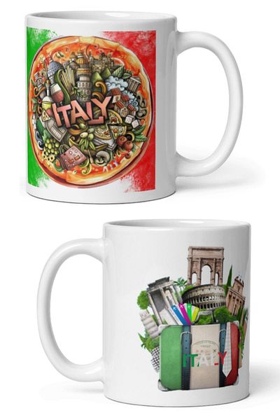 Dünyadan Hediyeler 2 Pieces of Travel Souvenir - Italy Mug Cup Mug