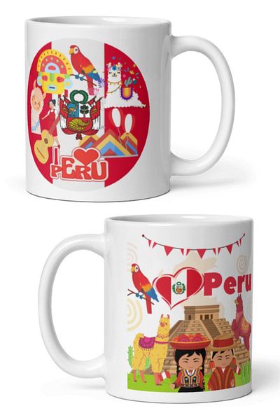 Dünyadan Hediyeler 2 Pieces of Travel Souvenir - Peru Mug Cup Mug