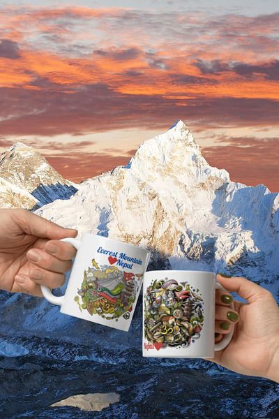 Dünyadan Hediyeler Nepal Travel Souvenir Mug - 2 Pieces of Mug