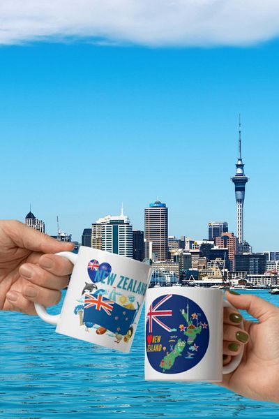 Dünyadan Hediyeler 2 Pieces New Zealand Travel Cup - Souvenir New Zeland Mug