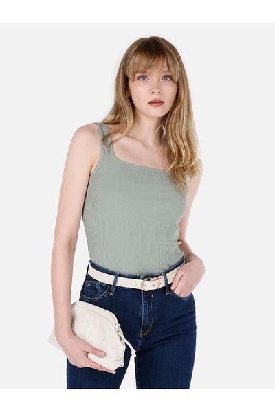 Colin's Green Slim Fit Women's Tank Top