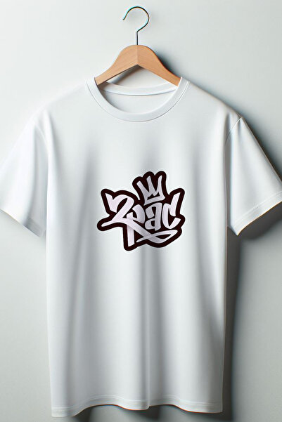 Vordevia 2Pac Štampano Oversize kroj Široka Unisex okrugla kragna Bela Majica