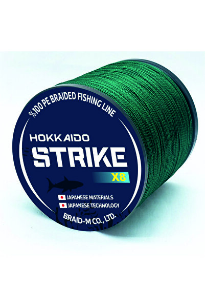 Hokkaido STRIKE X8 300 de metri, verde închis, 0,12 mm trage 8 straturi - 9,6...