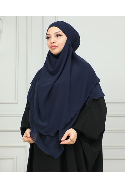 DİLNUVAR CHIFFON LAYERED SUFLE READY SCARF