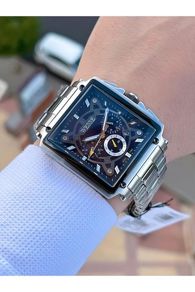 Wesse Steel Cord Inner Functions Active 5 Atm Water Resistant Men's Wrist Watch EWWG402703