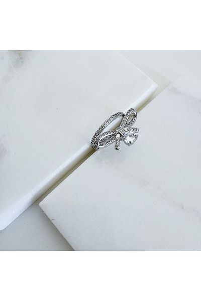 CHARMLUCKY Jewelled Bow Ring