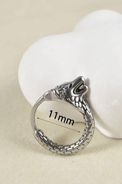 Jaida Moda Unisex Gümüş Kurt Figürlü Gotik Vintage Çelik Halka Küpe