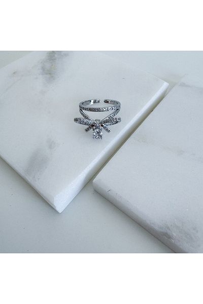 CHARMLUCKY Jewelled Bow Ring