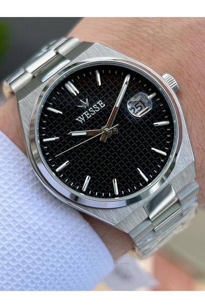 Wesse 5 Atm Men's Wristwatch - Steel Cord, with Calendar and No Color Throwing EWWG209501