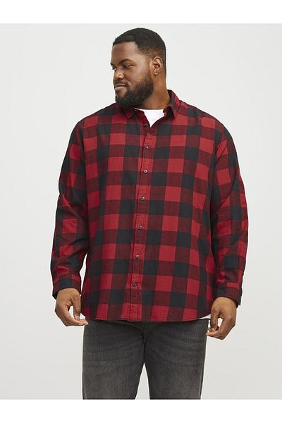 Jack & Jones Plus Karohemd Plus Locker Geschnitten Karohemd