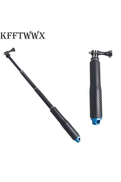 KFFTWWX Monopod لـ Gopro Hero 12 11 10 9 أسود 8 7 6 5 4 3 2 عمود ألومنيوم قابل للتمديد عصا سيلفي...