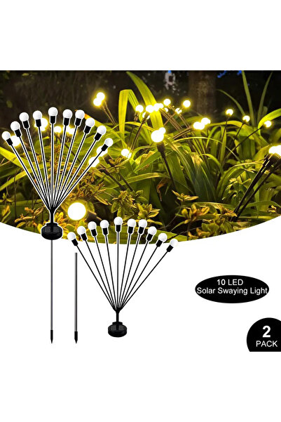Choice 2Pcs/Pack Solar Garden Lawn Light Waterproof Solar Powered Firefly Lights Outdoor Swaying Lamp fo...