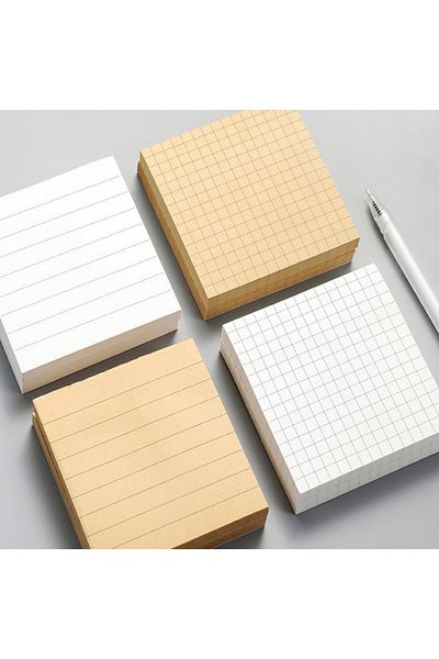 Choice 1Pcs 80Sheets Sticky Stationery Notepad Office Bookmark Sticky Notes Khaki / White /Stickers In N...