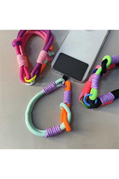 Choice Korean Mobile Phone Cute Knot Portable Anti-loss Hand Bracelet Chain For iPhone 15 14 Pro Max Sam...
