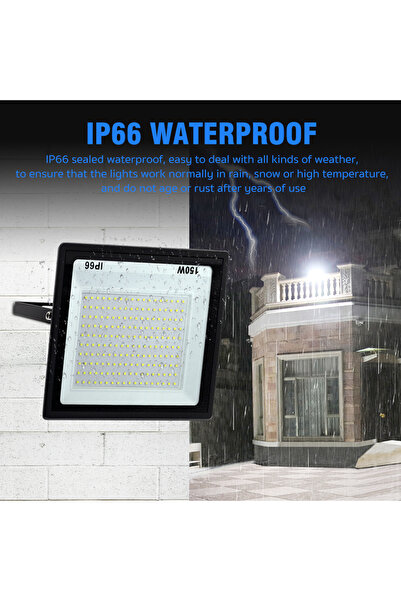 Hunta High Brightness LED Floodlight 100W 200W 300W IP66 Waterproof Flood Light For Garden Street Outdo...