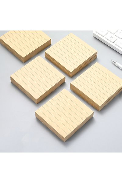 Choice 1Pcs 80Sheets Sticky Stationery Notepad Office Bookmark Sticky Notes Khaki / White /Stickers In N...