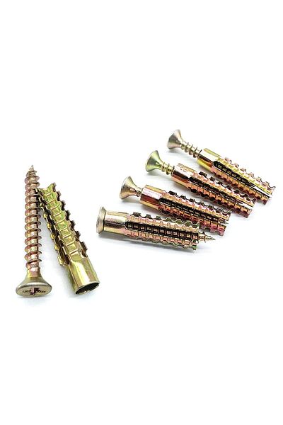 T.K.EXCELLENT Heavy Duty Steel Wall Anchor with Screws 20/30/40Pcs Tree Shaped Steel Wall Anchor for Concrete W...