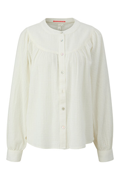 QS by s.Oliver Bluse mit Dobby-Struktur