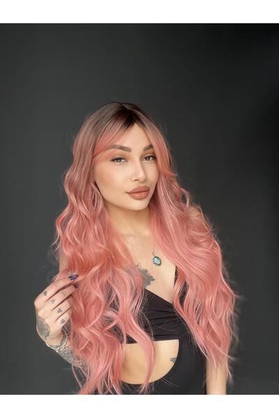 Suzan Peruk Pastel pembe Medikal Doğal renk Görünümlü Saç Peruk