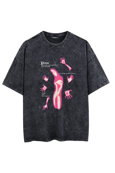 Mad&Calf Μπλουζάκι Unisex Washable Desire με στάμπα Oversize