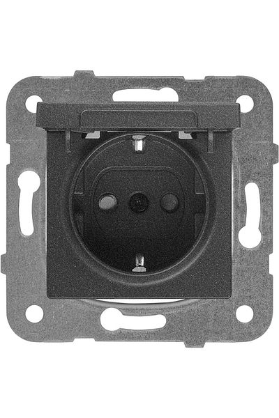 VİKO Viko Novella Smoked - Child Proof Grounded Socket Mechanism and Quick Connection with Button Cover