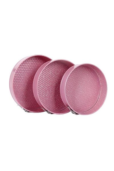 Penguen 3-Piece Colorful Cake Mold with Clamp Pink
