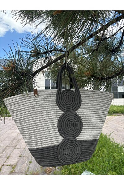 MaVaux Велика пляжна сумка ручної роботи ванілі ручної роботи Jut