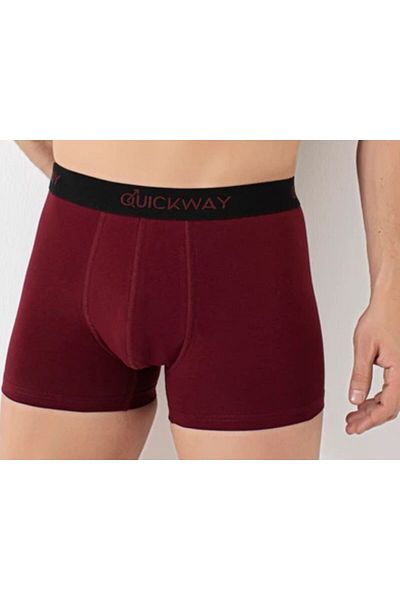 quıckway 6 Μπόξερ από βαμβακερό Claret Red Lycra