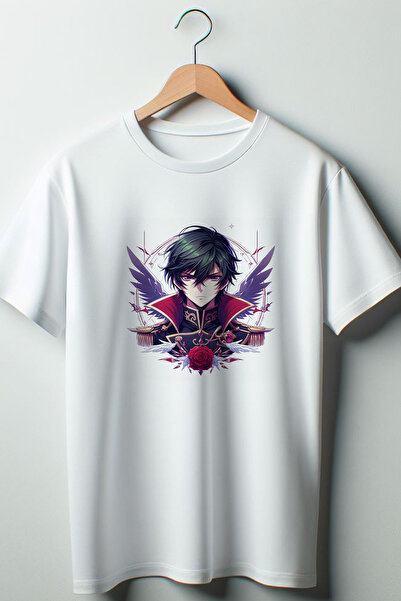 Vordevia Code Geass Štampano Oversize kroj široka unisex majica okrugla kragn...
