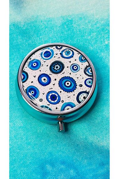 BERG Portable Ashtray with Chine and Evil Eye Bead Pattern
