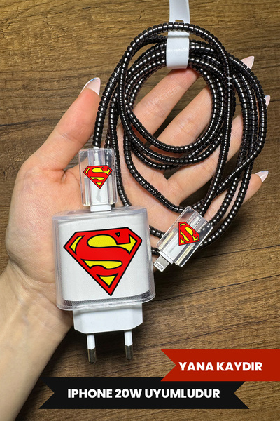 WANNA PROTECT iPhone 18W/20W Uyumlu Şeffaf Şarj Başlığı Adaptörü Koruma Kablo...