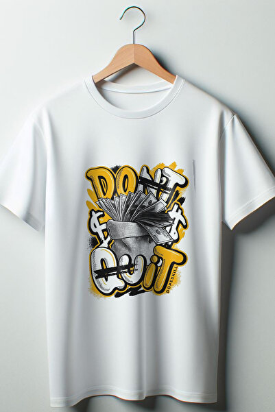 Vordevia Ne odustaj Štampano Oversize kroj široka unisex majica okrugla kragn...