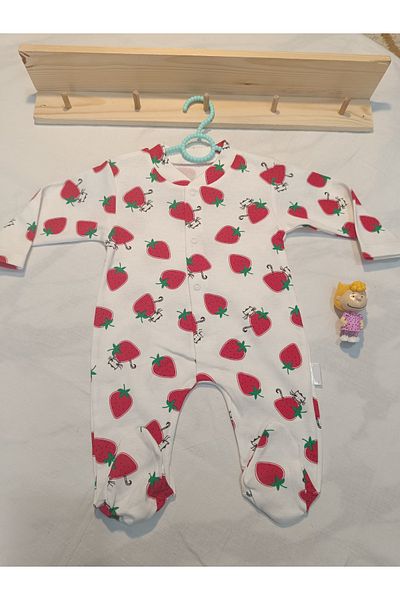 Nayinom Strawberry Patterned Girl's Jumpsuit