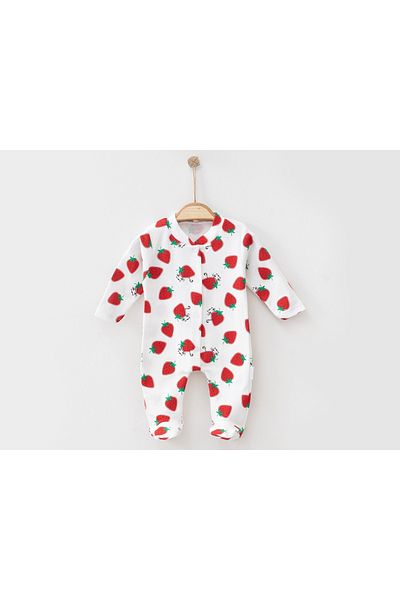 Nayinom Strawberry Patterned Girl's Jumpsuit