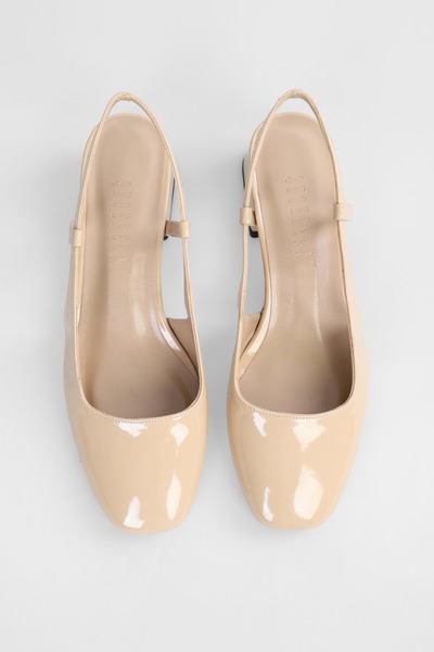 Shoeberry Sieno Patent Leather Blunt Toe Women's Heeled Shoes